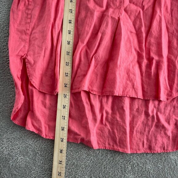 Lauren Ralph Lauren Womens Pink Linen Button-Up Shirt M 5401 - Picture 6 of 9